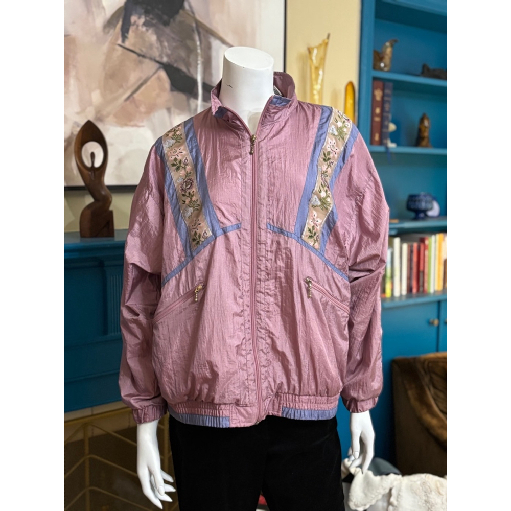 Vintage Women's Petites Jacket Size PL Pink Blue